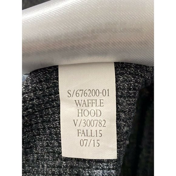 Banana Republic Men’s Sz L Gray Waffle Thermal kangaroo pocket Hooded Sweatshirt - Picture 10 of 12